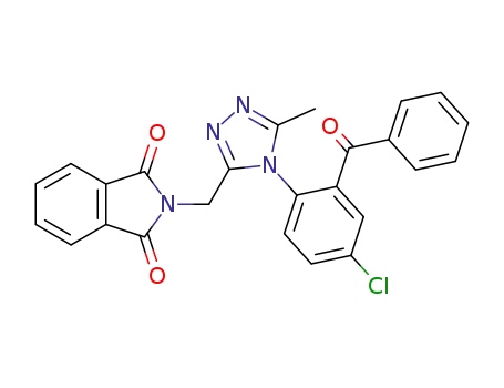 Molecular Structure of 54196-63-3 (1H-Isoindole-1,3(2H)-dione,
2-[[4-(2-benzoyl-4-chlorophenyl)-5-methyl-4H-1,2,4-triazol-3-yl]methyl]-)