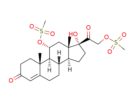 17-hydroxy-11α,21-bis-methanesulfonyloxy-pregn-4-ene-3,20-dione