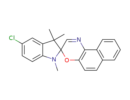 Molecular Structure of 27333-50-2 (5-CHLORO-1,3-DIHYDRO-1,3,3-TRIMETHYLSPIRO[2 H-INDOLE-2,3'-[3 H]NAPHTH[2,1-B][1,4]OXAZINE])
