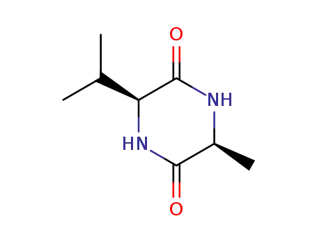 Molecular Structure of 15136-26-2 (3-methyl-6-(propan-2-yl)piperazine-2,5-dione)