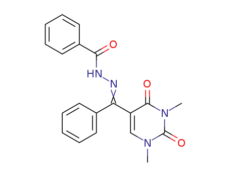 Molecular Structure of 75029-37-7 (5-Benzoyl-1,3-dimethyluracilbenzoylhydrazon)