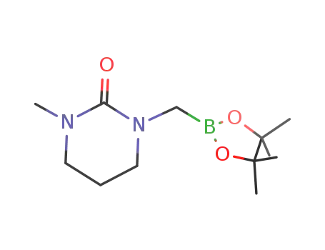 Molecular Structure of 1391930-67-8 (1-methyl-3-[(4,4,5,5-tetramethyl-1,3,2-dioxaborolan-2-yl)methyl]tetrahydropyrimidin-2(1H)-one)