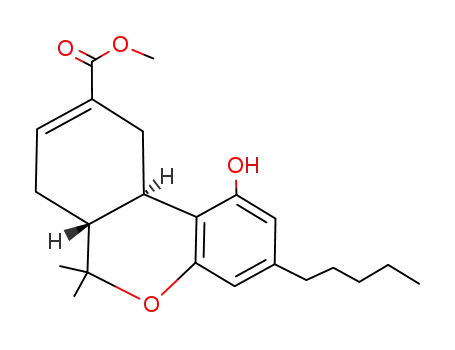 Molecular Structure of 51263-84-4 (11-nor-Δ<sup>8</sup>-tetrahydrocannabinol-9-carboxylic acid methyl ester)