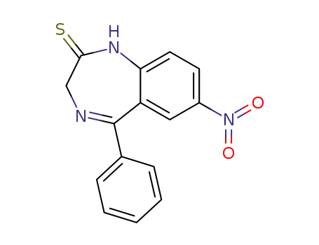 Molecular Structure of 35628-44-5 (7-nitro-1,3-dihydro-5-phenyl-2H-1,4-benzodiazepine-2-thione)