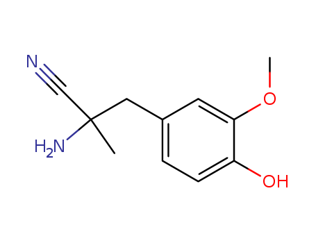 2-amino-3-(4-hydroxy-3-methoxy-phenyl)-2-methyl-propanenitrile