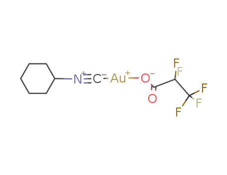 Molecular Structure of 465500-51-0 ((cyclohexylisocyanide)gold pentafluoropropionate)