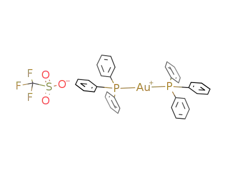 Molecular Structure of 61359-40-8 (bis(triphenylphosphine)gold(I) triflate)