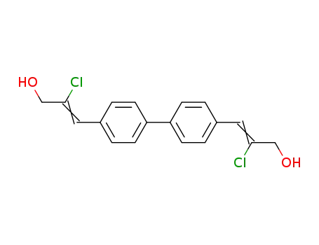 Molecular Structure of 77443-75-5 (4,4'-Bis(1-chloro-1-methylol-2-ethenyl)biphenyl)
