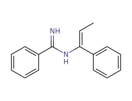 Molecular Structure of 76005-88-4 (Benzenecarboximidamide, N-(1-phenyl-1-propenyl)-, (E)-)