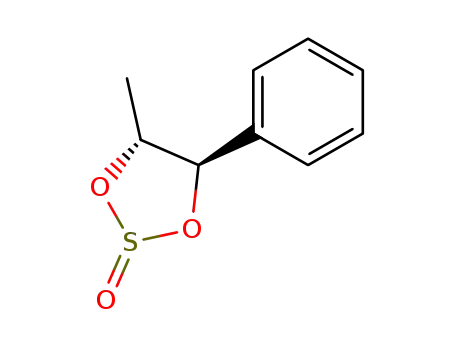 Molecular Structure of 183184-05-6 ((4R,5R)-4-methyl-5-phenyl-[1,3,2]dioxathiolane 2-oxide)