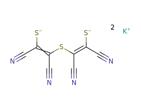 Molecular Structure of 5927-79-7 (2-Butenedinitrile, 2,2'-thiobis[3-mercapto-, dipotassium salt)