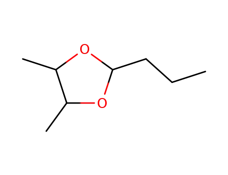 Molecular Structure of 6414-34-2 (4,5-dimethyl-2-propyl-1,3-dioxolane)