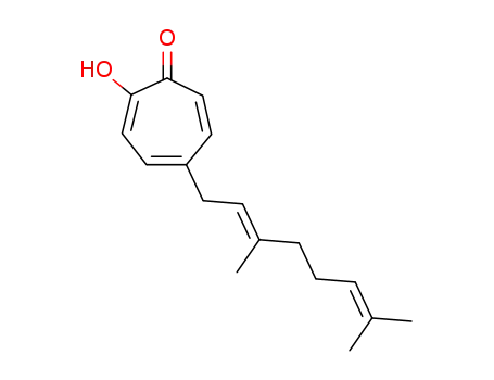 Molecular Structure of 83849-32-5 (5-(3,7-dimethyl-2,6-octadienyl)tropolone)