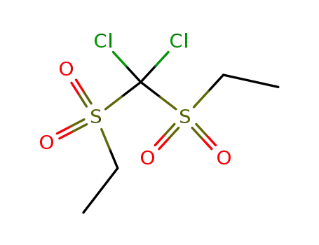 Molecular Structure of 22511-96-2 (Ethane, 1,1'-[(dichloromethylene)bis(sulfonyl)]bis-)
