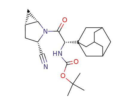 Molecular Structure of 862590-98-5 ([(S)-1-Adamantan-1-yl-2-((1S,3S,5S)-3-cyano-2-aza-bicyclo[3.1.0]hex-2-yl)-2-oxo-ethyl]-carbamic acid tert-butyl ester)