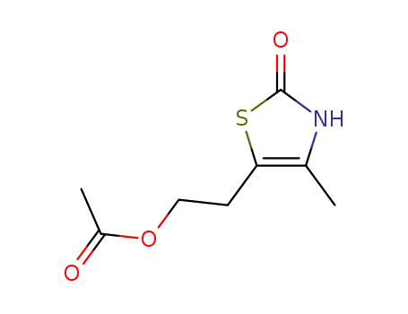 Molecular Structure of 412307-97-2 (5-(2-acetoxy-ethyl)-4-methyl-3<i>H</i>-thiazol-2-one)
