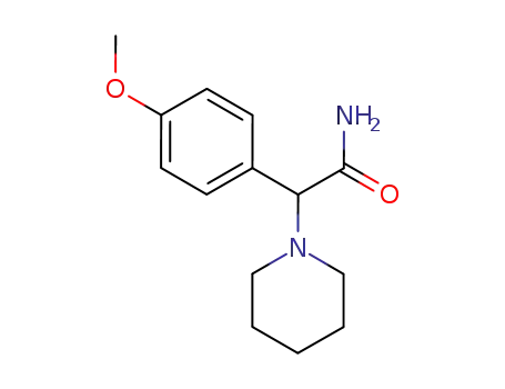 Molecular Structure of 74467-62-2 (2-(4-methoxyphenyl)-2-piperidinoacetamide)