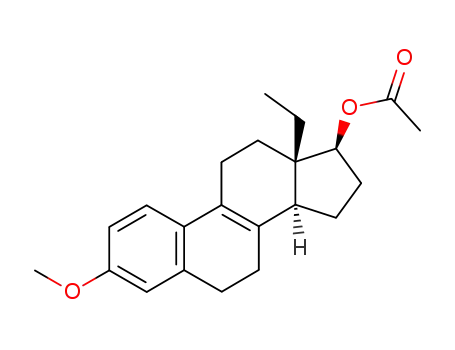 Molecular Structure of 14507-47-2 (13β-ethyl-3-methoxygona-1,3,5(10)8-tetraen-17β-yl acetate)