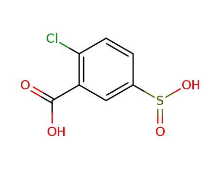 Molecular Structure of 89692-75-1 (Benzoic acid, 2-chloro-5-sulfino-)
