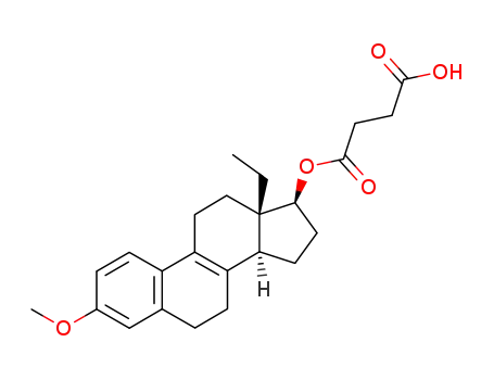 Molecular Structure of 10051-99-7 (l-3-Methoxy-13β-ethyl-gona-1,3,5(10),8-tetraen-17β-ol-hydrogensuccinat)