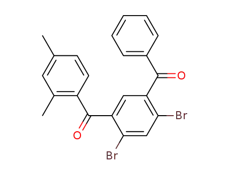 Molecular Structure of 110877-20-8 (1-benzoyl-2,4-dibromo-5-(2,4-dimethyl-benzoyl)-benzene)