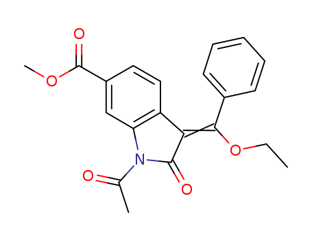 1H-Indole-6-carboxylic acid, 1-acetyl-3-(ethoxyphenylmethylene)-2,3-dihydro-2-oxo-, methyl ester