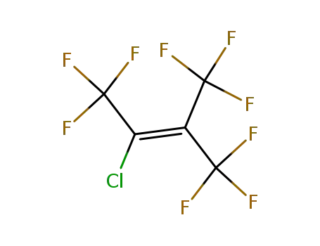 Molecular Structure of 60340-26-3 (2-Butene, 2-chloro-1,1,1,4,4,4-hexafluoro-3-(trifluoromethyl)-)
