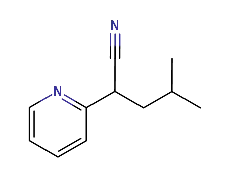 Molecular Structure of 78833-04-2 (alpha-isobutylpyridine-2-acetonitrile)