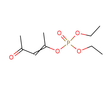 Molecular Structure of 5675-58-1 (phosphoric acid diethyl ester 1-methyl-3-oxo-but-1-enyl ester)