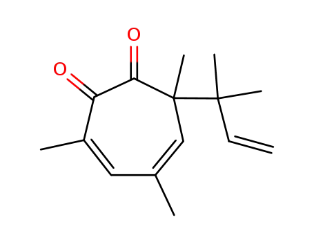 7-(1,1-Dimethyl-allyl)-3,5,7-trimethyl-cyclohepta-3,5-diene-1,2-dione