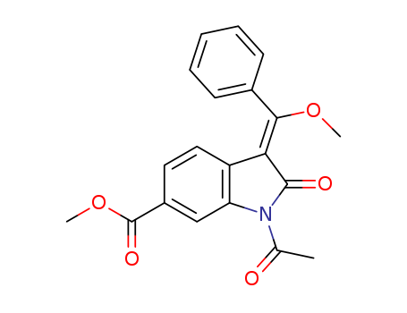 (Z)-1-acetyl-3-(methoxy-phenyl-methylene)-2-oxo-2,3-dihydro-1H-indole-6-carboxylic acid methyl ester