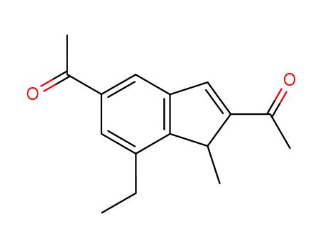 Molecular Structure of 101431-21-4 (2,5-diacetyl-7-ethyl-1-methyl-indene)