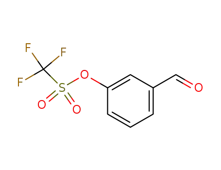 Molecular Structure of 17763-68-7 (Methanesulfonic acid, trifluoro-, 3-formylphenyl ester)