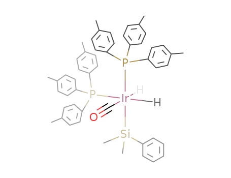 dihydridoiridium(CO)(SiMe<sub>2</sub>Ph)(P(p-tolyl)3)2