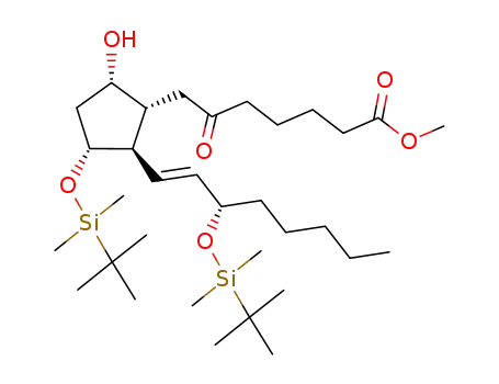 methyl 7-((1R,2R,3R,5S)-3-(tert-butyldimethylsilyloxy)-2-((S,E)-3-(tert-butyldimethylsilyloxy)oct-1-enyl)-5-hydroxycyclopentyl)-6-oxoheptanoate