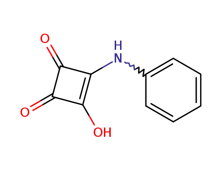 Molecular Structure of 52951-26-5 (3-Cyclobutene-1,2-dione, 3-hydroxy-4-(phenylamino)-)