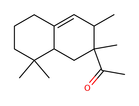 Molecular Structure of 68155-66-8 (1-(1,2,3,5,6,7,8,8a-Octahydro-2,3,8,8-tetramethyl-2-naphthyl)ethan-1-one)