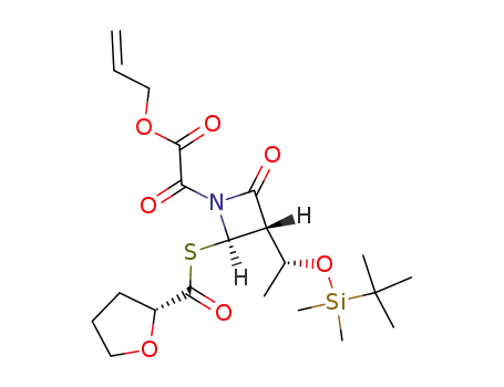 Molecular Structure of 429691-43-0 ((3S,4R)-1-(allyloxy)oxoacetyl-3-((R)-1-hydroxyethyl)-4-((R)-2-tetrahydrofuranyl)carbonylthio-azetidin-2-one)