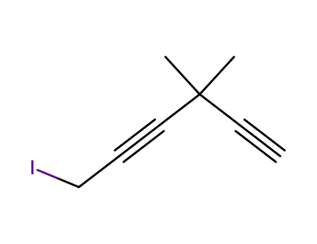 Molecular Structure of 63250-91-9 (1,4-Hexadiyne, 6-iodo-3,3-dimethyl-)