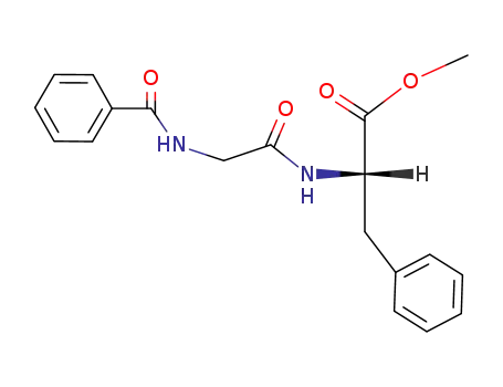 Molecular Structure of 14281-55-1 (L-Phenylalanine, N-(N-benzoylglycyl)-, methyl ester)