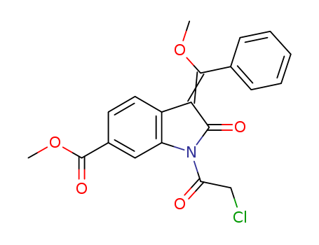 1-(2-chloroacetyl)-2,3-dihydro-3-(methoxyphenylmethylene)-2-oxo-1H-indole-6-carboxylic acid methyl ester