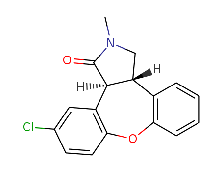 trans-(+/-)-11-Chloro-2,3,3a,12b-tetra
 hydro-2-methyl-1H-dibenz[2,3:6,7]
 oxepino[4,5-c] pyrrol-1-one