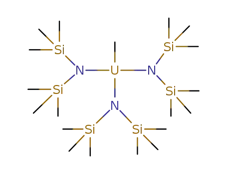 Molecular Structure of 69517-44-8 (tris<bis(trimethylsilyl)amido>methyluranium)