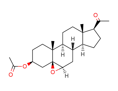 Molecular Structure of 6661-94-5 (5β,6β-Epoxy-20-oxopregnane-3β-ol acetate)