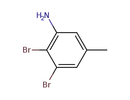 Molecular Structure of 96558-69-9 (5-Methyl-2,3-dibromobenzenamine)