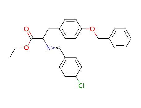 Molecular Structure of 84713-71-3 (3-(4-Benzyloxy-phenyl)-2-{[1-(4-chloro-phenyl)-meth-(Z)-ylidene]-amino}-propionic acid ethyl ester)