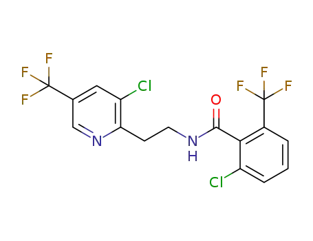 C<sub>16</sub>H<sub>10</sub>Cl<sub>2</sub>F<sub>6</sub>N<sub>2</sub>O