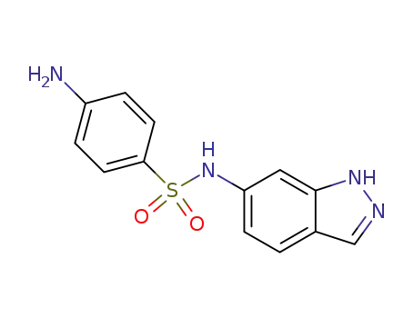 Molecular Structure of 13744-68-8 (6-SULFANILAMIDOINDAZOLE)