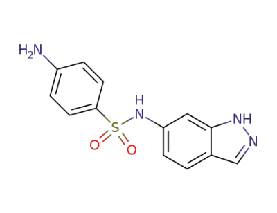 Molecular Structure of 13744-68-8 (6-SULFANILAMIDOINDAZOLE)