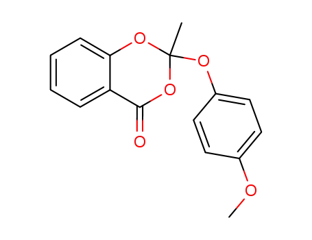 Molecular Structure of 90998-03-1 (4H-1,3-Benzodioxin-4-one, 2-(4-methoxyphenoxy)-2-methyl-)